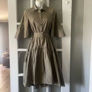 Lela Rose Belted Midi Dress‎